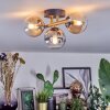 Chehalis ceiling light, globe light gold, black, 3-light sources