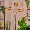 Koyoto globe light, floor lamp blue, gold, coppery, 3-light sources