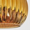 Koyoto globe light, floor lamp blue, gold, coppery, 3-light sources