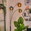 Ripoll globe light, floor lamp blue, gold, green, 3-light sources