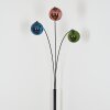 Gastor globe light, floor lamp blue, green, coppery, 3-light sources