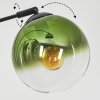 Gastor globe light, floor lamp blue, chrome, green, clear, Smoke-coloured, 3-light sources