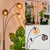 Koyoto globe light, floor lamp Amber, clear, Smoke-coloured, 3-light sources