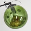 Gastor globe light, floor lamp blue, chrome, green, Smoke-coloured, 5-light sources