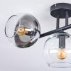 Koyoto ceiling light, globe light Amber, clear, Smoke-coloured, 3-light sources