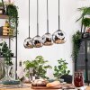 Ripoll hanging light, globe light, pendant light Ecru, black, 4-light sources