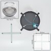 Koyoto ceiling light, globe light chrome, clear, Smoke-coloured, 4-light sources