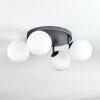 Gastor ceiling light, globe light white, 4-light sources