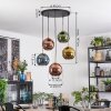 Koyoto hanging light, globe light, pendant light gold, black, 5-light sources
