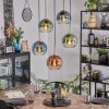 Koyoto hanging light, globe light, pendant light gold, black, 5-light sources