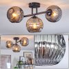 Ripoll ceiling light, globe light Smoke-coloured, 3-light sources