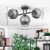 Ripoll ceiling light, globe light Smoke-coloured, 3-light sources