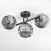 Ripoll ceiling light, globe light Smoke-coloured, 3-light sources