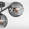 Koyoto ceiling light, globe light Smoke-coloured, 3-light sources
