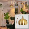 Baloca floor lamp, Arch lamps brass, black, white, 1-light source