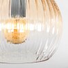 Koyoto ceiling light, globe light gold, black, 3-light sources