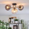 Koyoto ceiling light, globe light gold, black, 3-light sources