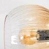 Koyoto ceiling light, globe light gold, black, 3-light sources