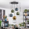 Koyoto hanging light, globe light, pendant light gold, black, 5-light sources