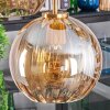 Koyoto hanging light, globe light, pendant light gold, black, 5-light sources