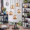 Koyoto hanging light, globe light, pendant light gold, black, 5-light sources