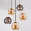 Koyoto hanging light, globe light, pendant light gold, black, 5-light sources