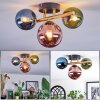 Chehalis ceiling light, globe light gold, black, 3-light sources