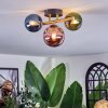 Chehalis ceiling light, globe light gold, black, 3-light sources