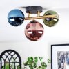 Chehalis ceiling light, globe light gold, black, 3-light sources