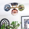 Chehalis ceiling light, globe light gold, black, 3-light sources