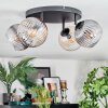 Koyoto ceiling light, globe light Amber, clear, Smoke-coloured, 4-light sources