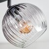 Koyoto ceiling light, globe light Amber, clear, Smoke-coloured, 4-light sources