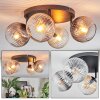 Koyoto ceiling light, globe light Amber, clear, Smoke-coloured, 4-light sources
