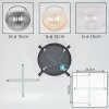Koyoto ceiling light, globe light Amber, clear, Smoke-coloured, 4-light sources