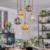 Ripoll hanging light, globe light, pendant light gold, black, 5-light sources