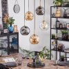 Ripoll hanging light, globe light, pendant light gold, black, 5-light sources