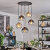 Koyoto hanging light, globe light, pendant light gold, black, 5-light sources