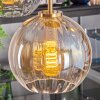 Koyoto hanging light, globe light, pendant light gold, black, 5-light sources