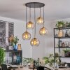 Koyoto hanging light, globe light, pendant light gold, black, 5-light sources