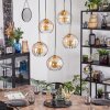 Koyoto hanging light, globe light, pendant light gold, black, 5-light sources