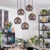 Koyoto hanging light, globe light, pendant light gold, black, 5-light sources