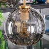 Koyoto hanging light, globe light, pendant light gold, black, 5-light sources