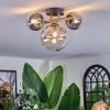 Chehalis ceiling light, globe light gold, black, 3-light sources