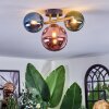 Chehalis ceiling light, globe light gold, black, 3-light sources