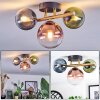 Chehalis ceiling light, globe light gold, black, 3-light sources
