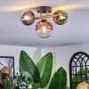 Chehalis ceiling light, globe light gold, black, 3-light sources