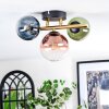 Chehalis ceiling light, globe light gold, black, 3-light sources