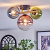Chehalis ceiling light, globe light gold, black, 3-light sources