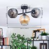 Ripoll ceiling light, globe light Amber, Smoke-coloured, 3-light sources