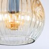 Ripoll ceiling light, globe light Amber, clear, 3-light sources